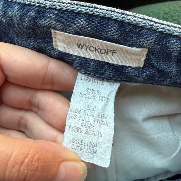 NEW Lafayette 148 Wyckoff High Rise Wide Leg Jeans Size 28 - Picture 6 of 7